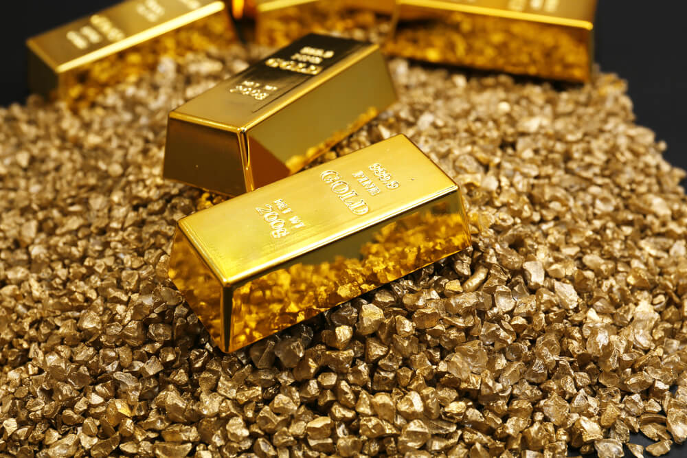 gold bars and grains